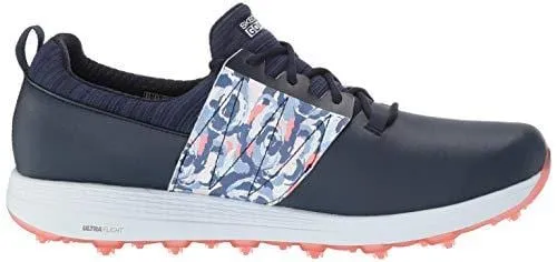 Skechers Women's Eagle Spikeless Golf Shoe, Navy/Multi Floral 6.5 M US