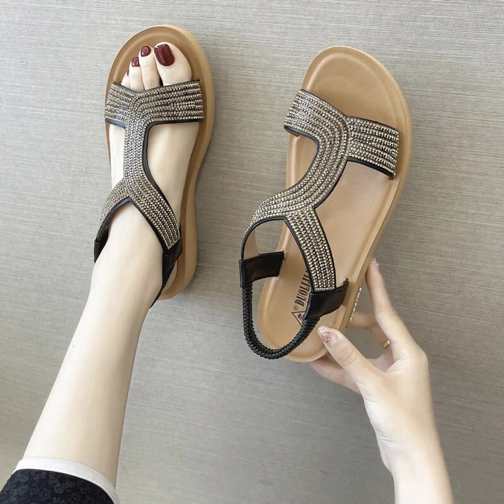Slope Heel Beach Sandals