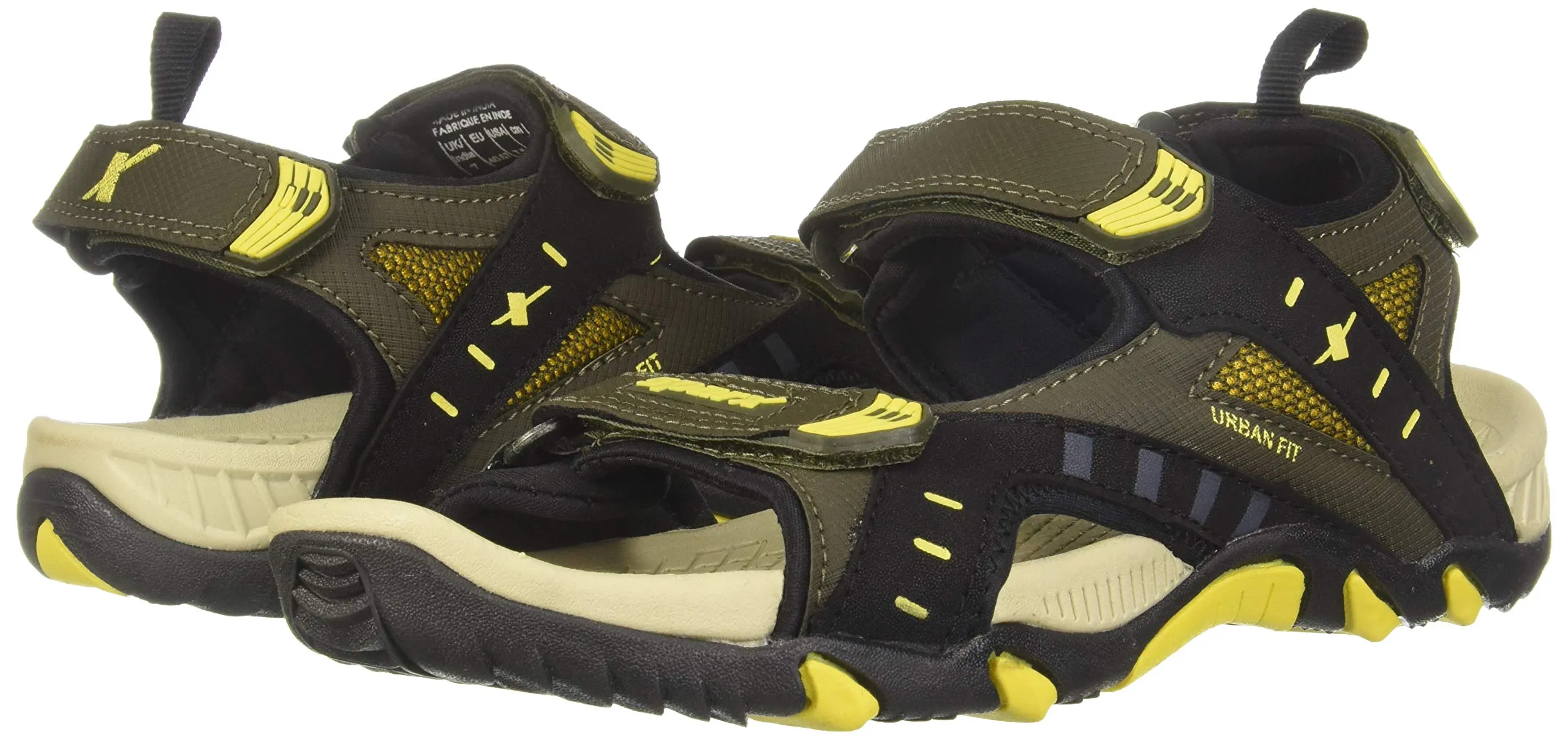 SPARX mens SS 485 | Latest, Daily Use, Stylish Floaters | Yellow Sport Sandal - 7 UK (SS 485)