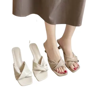 Square Toe Stiletto Slippers