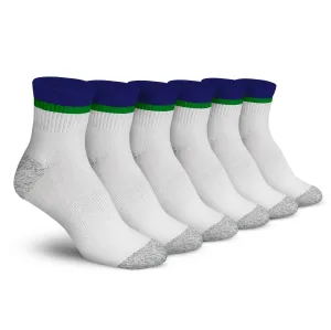 Stripe Ankle 3 Pack - White / Green / Navy