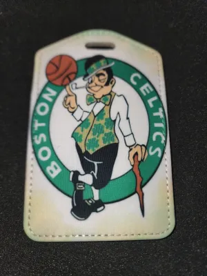 Team inspired luggage tag  - Celtics