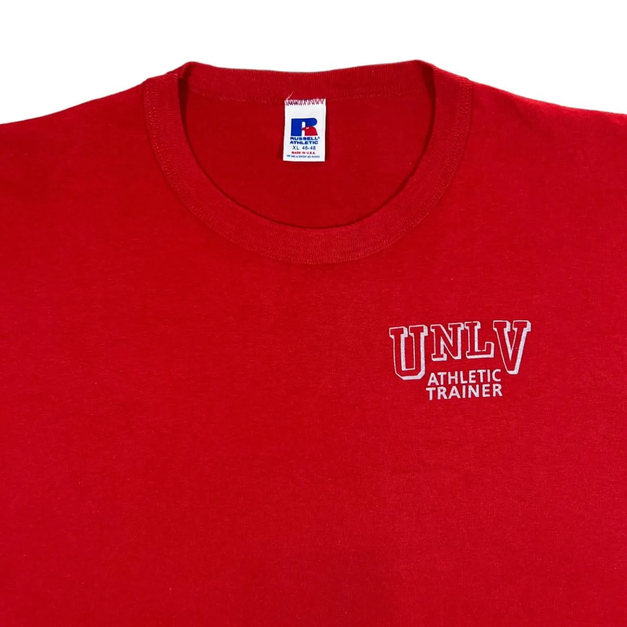 Vintage 90's Russell Athletic UNLV ATHLETIC TRAINER College Graphic Single Stitch T-Shirt