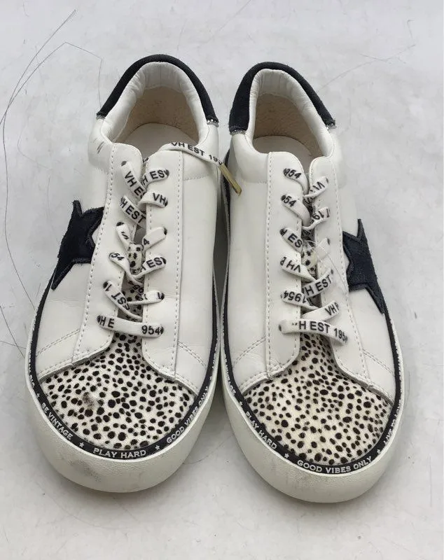Vintage Havana Women's White Cheetah Print Athletic Shoes - Size 10
