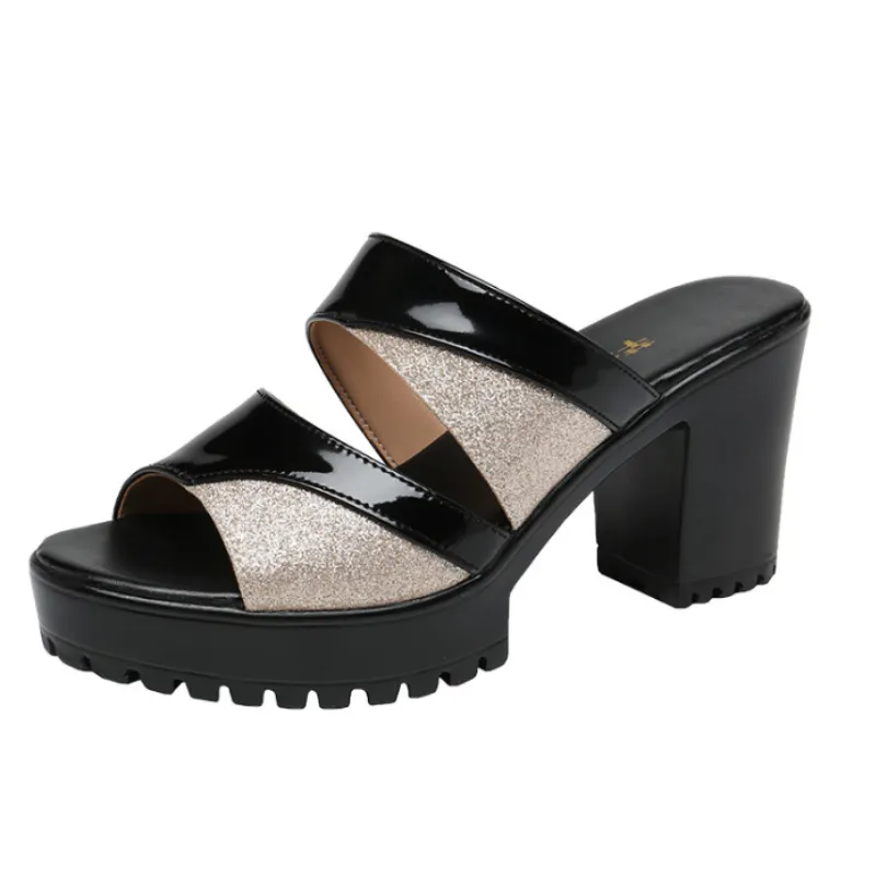 Women Comfortable Flashy Heels