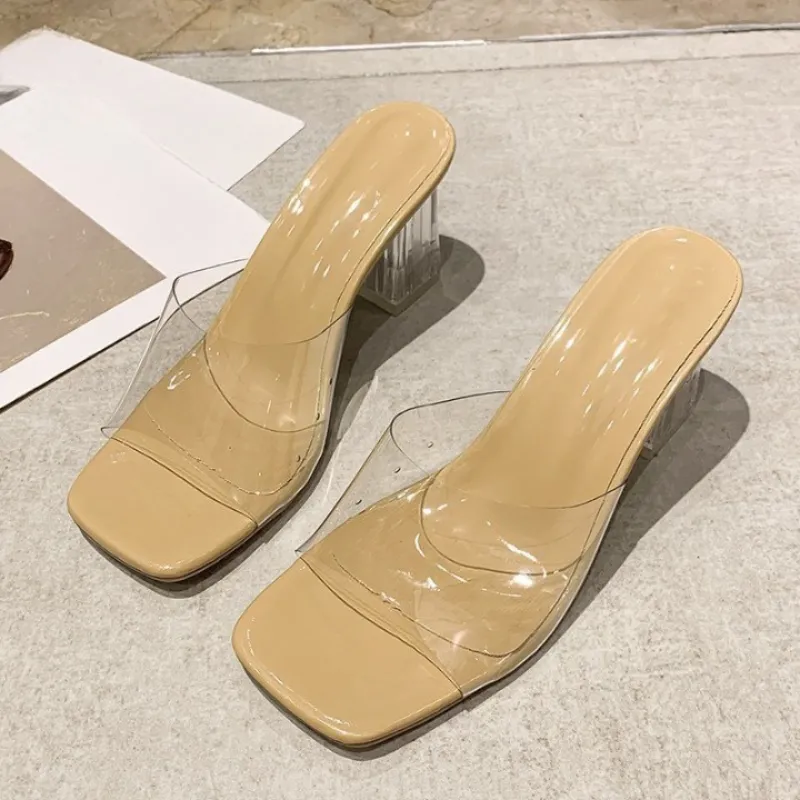 Women Transparent Heel Sandals