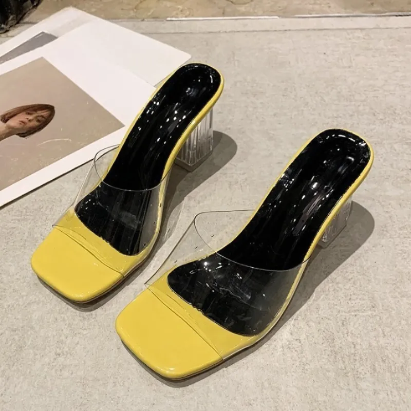 Women Transparent Heel Sandals