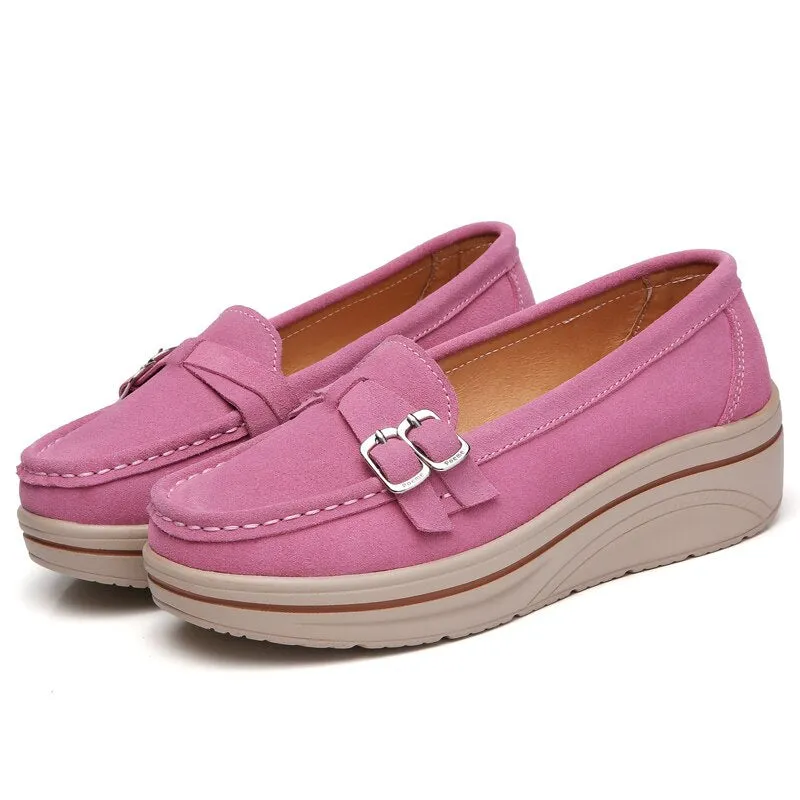 Women's Leather Flat Shoes